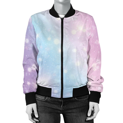 Cosmic Pastel Pattern Print Design 02 Women's Bomber Jacket