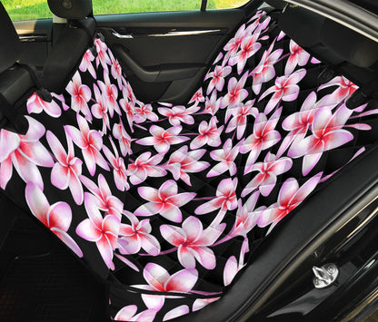 Pink Plumeria Pattern Print Design PM09 Rear Dog  Seat Cover