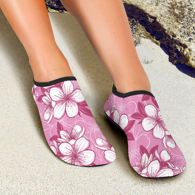 Cherry Blossom Pattern Print Design CB02 Aqua Water Shoes