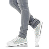 Daisy Pattern Print Design DS012 White Bottom Low Top Shoes