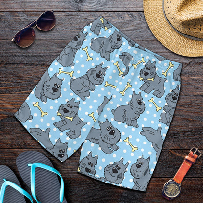 Schnauzers Pattern Print Design A02 Mens Shorts