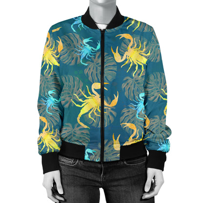 Scorpion Pattern Print Design 02 Women's Bomber Jacket