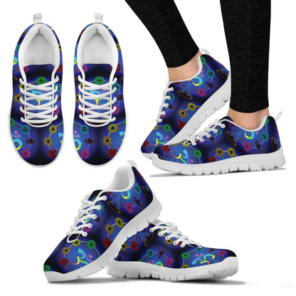 Chakra Zen Yoga OM Sneakers White Bottom Shoes