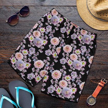 Dahlia Pattern Print Design DH012 Mens Shorts