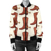 Cowboy Pattern Print Design 06 Women's Bomber Jacket