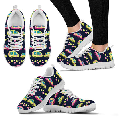 Camper Cute Camping Design No 3 Print Sneakers White Bottom Shoes