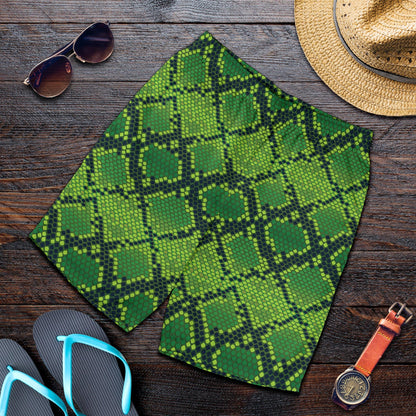 Python Green Pattern Print Design A01 Mens Shorts
