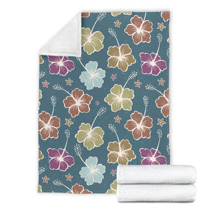 Hibiscus Pattern Print Design HB033 Fleece Blanket