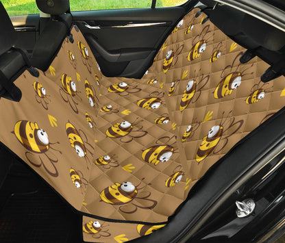 Bee Pattern Print Design BEE09 Rear Dog  Seat Cover