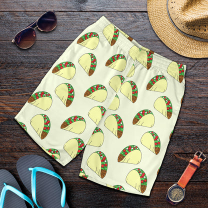Taco Pattern Print Design TC05 Mens Shorts
