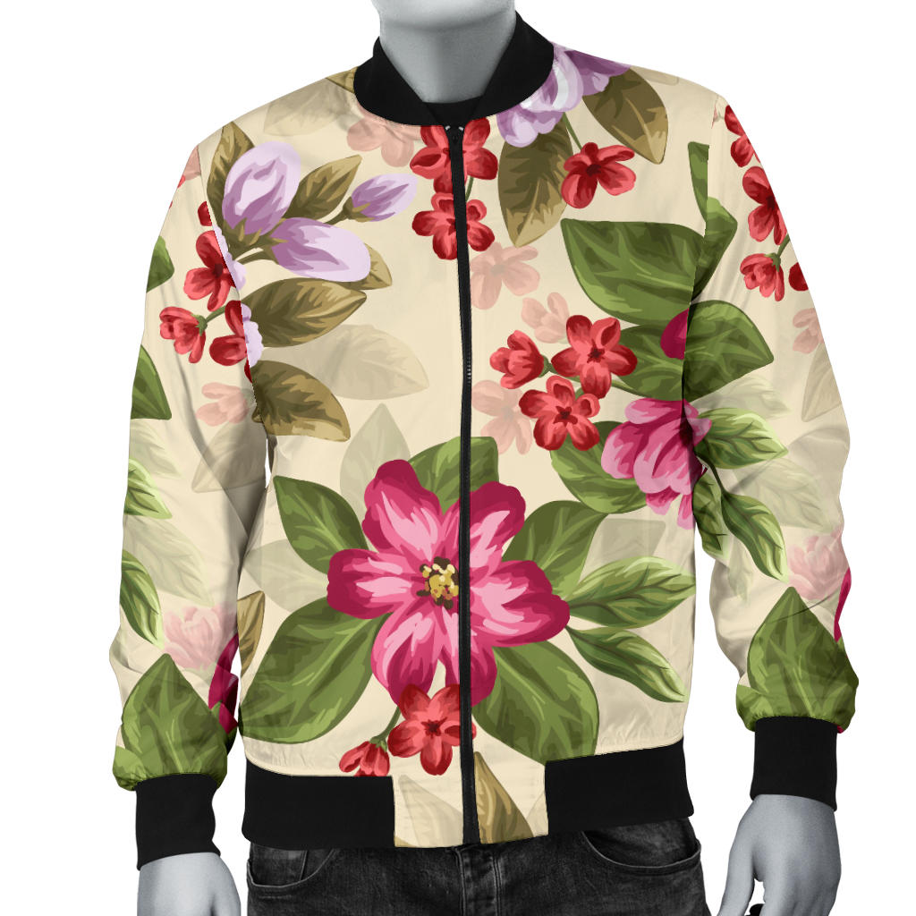 Summer Floral Pattern Print Design SF08 Men Bomber Jacket