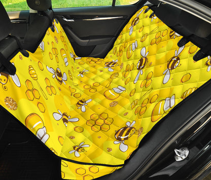 Bee Pattern Print Design BEE01 Rear Dog  Seat Cover