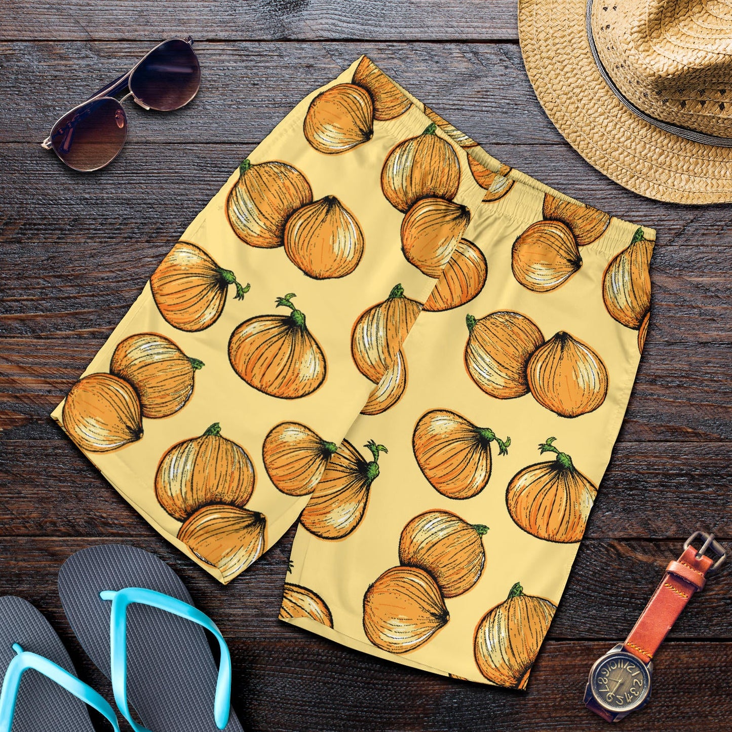 Onion Pattern Print Design A04 Mens Shorts