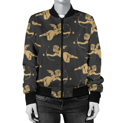 Cupid Pattern Print Design 02 Women's Bomber Jacket