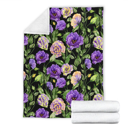 Lisianthus Pattern Print Design LT02 Fleece Blanket