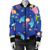 Angel Little Pattern Print Design 02 Women's Bomber Jacket