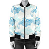 Sea Turtle Pattern Print Design T01 Women Bomber Jacket