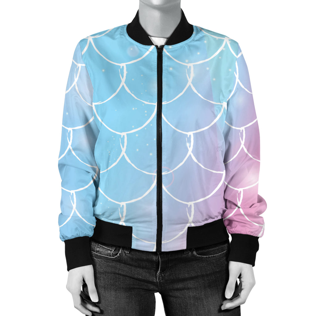 Rainbow Pattern Print Design A06 Women's Bomber Jacket
