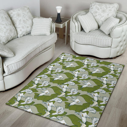 Lily Pattern Print Design LY08 Area Rugs