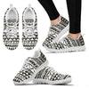 Hand draw Tribal Aztec Sneakers White Bottom Shoes