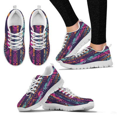 Line Tribal Aztec Sneakers White Bottom Shoes