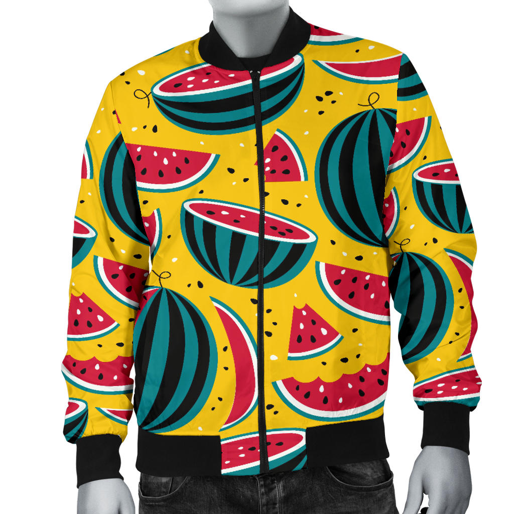 Watermelon Pattern Print Design WM02 Men Bomber Jacket