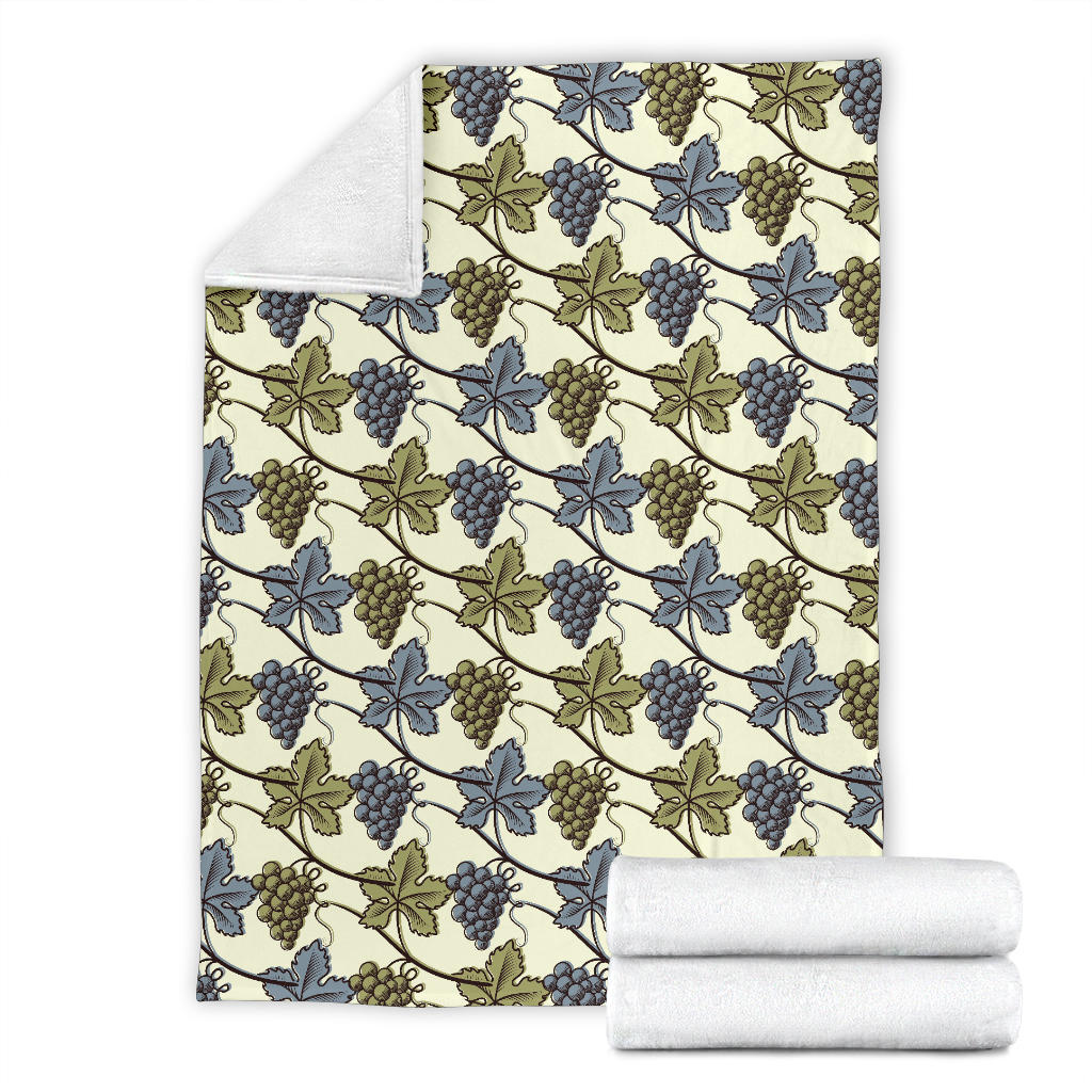 Grape Pattern Print Design GP03 Fleece Blanket