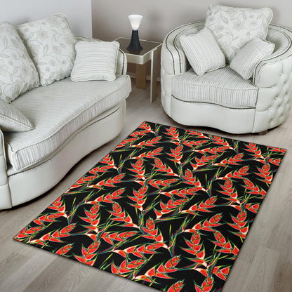 Heliconia Pattern Print Design HL010 Area Rugs