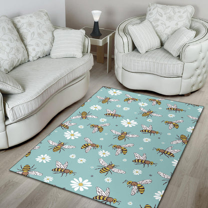 Bee Pattern Print Design BEE010 Area Rugs