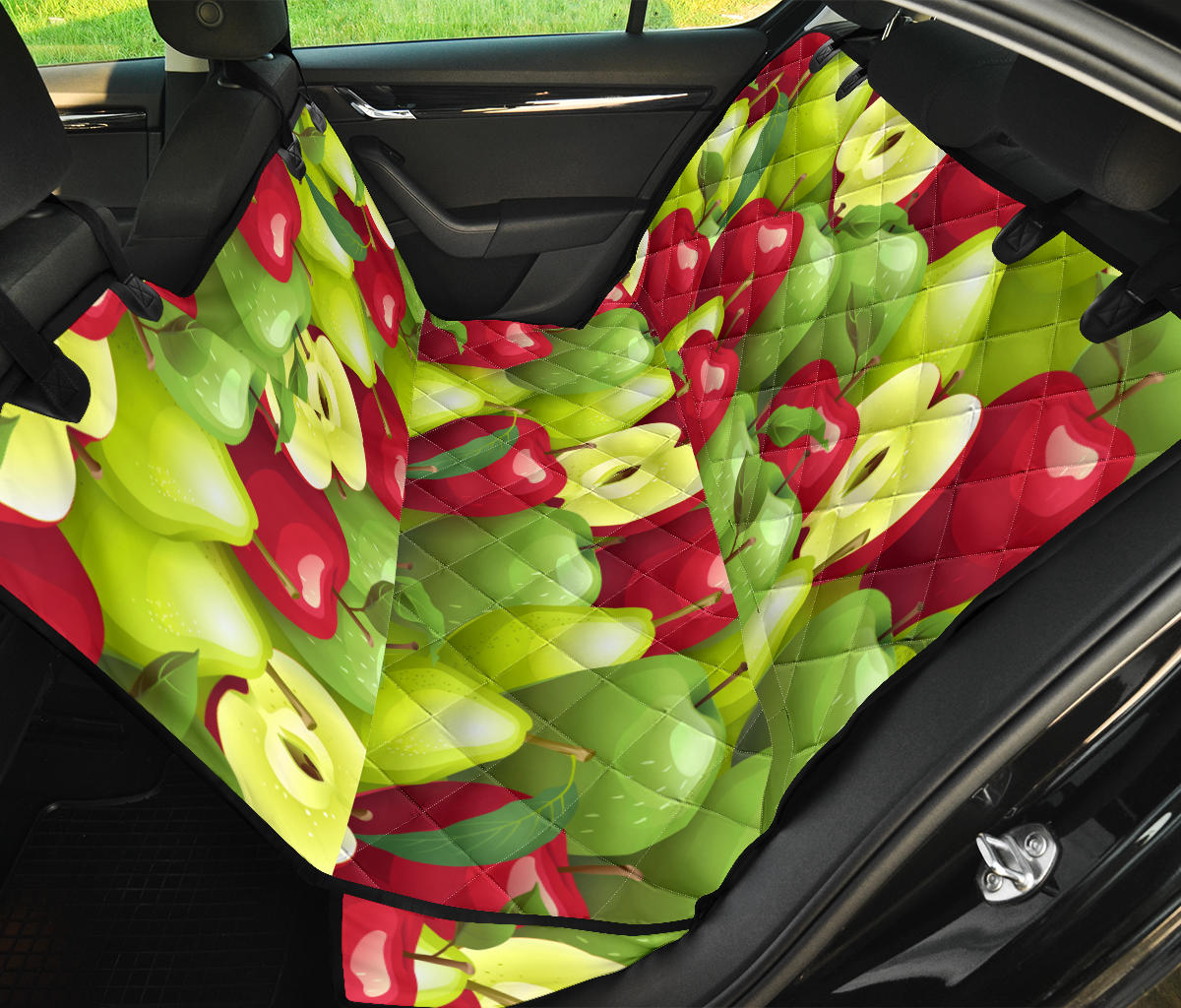 Apple Pattern Print Design AP03 Rear Dog  Seat Cover