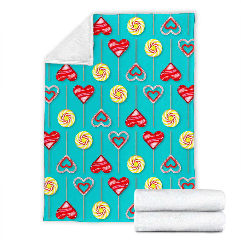 Lollipop Pattern Print Design LL06 Fleece Blanket