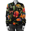 Tulip Boho Pattern Print Design TP09 Women Bomber Jacket