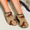 Brown Horse Print Pattern Aqua Water Shoes