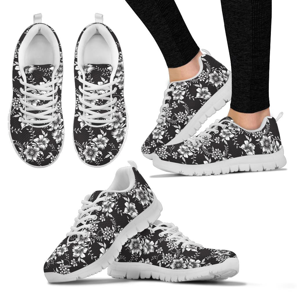 Gerberas Pattern Print Design GB02 Sneakers White Bottom Shoes