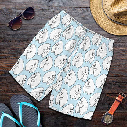 Polar Bear Pattern Print Design PB08 Mens Shorts