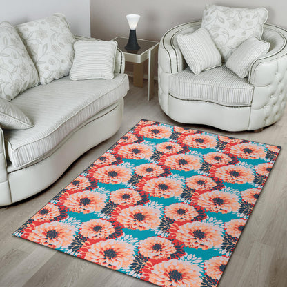 Dahlia Pattern Print Design DH05 Area Rugs