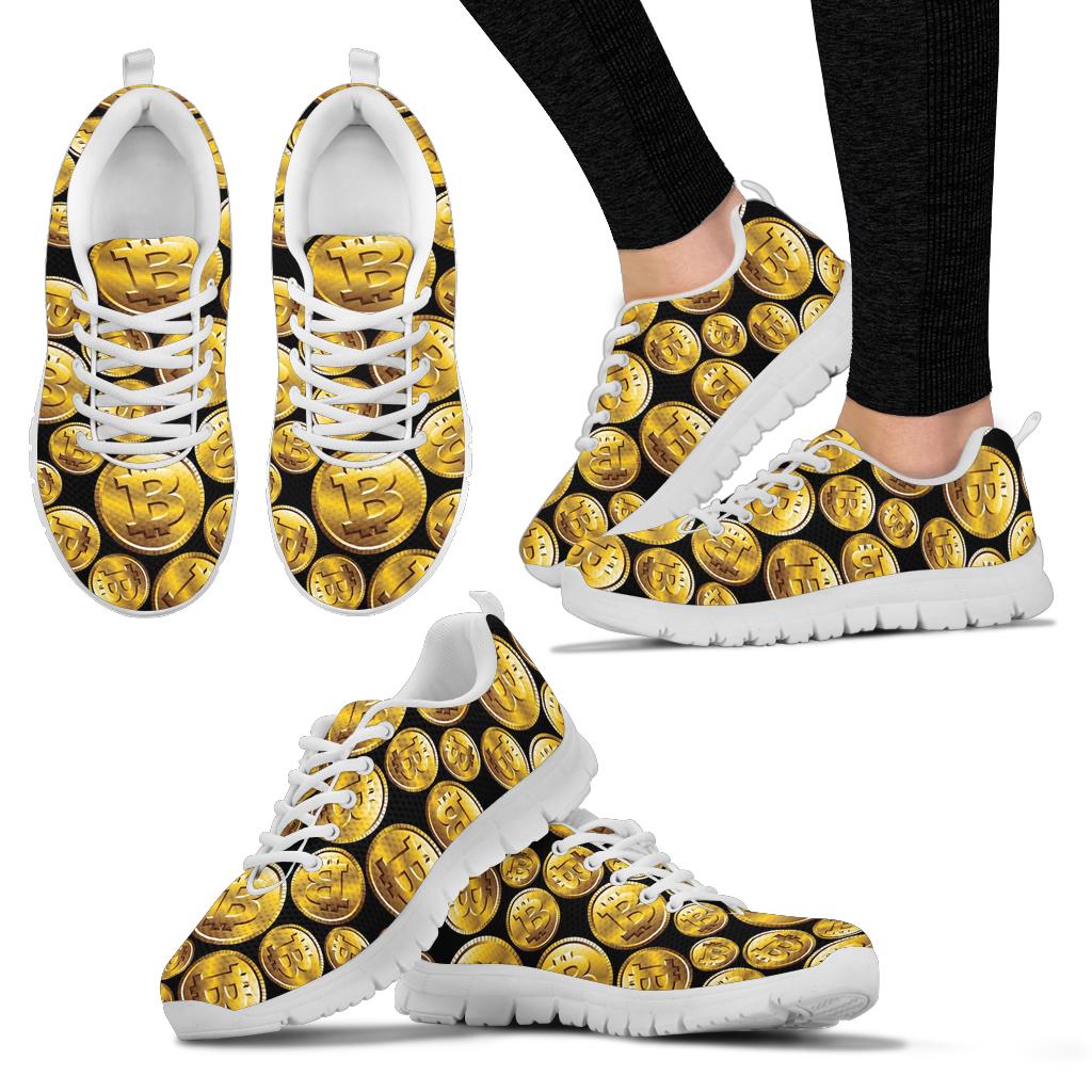 Bitcoin Pattern Print Design DO05 Sneakers White Bottom Shoes