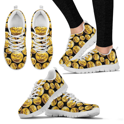 Bitcoin Pattern Print Design DO05 Sneakers White Bottom Shoes