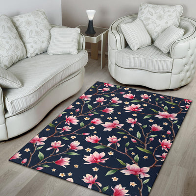 Magnolia Pattern Print Design MAG09 Area Rugs