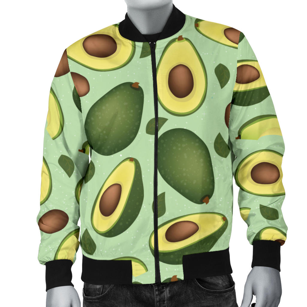 Avocado Pattern Print Design AC01 Men Bomber Jacket