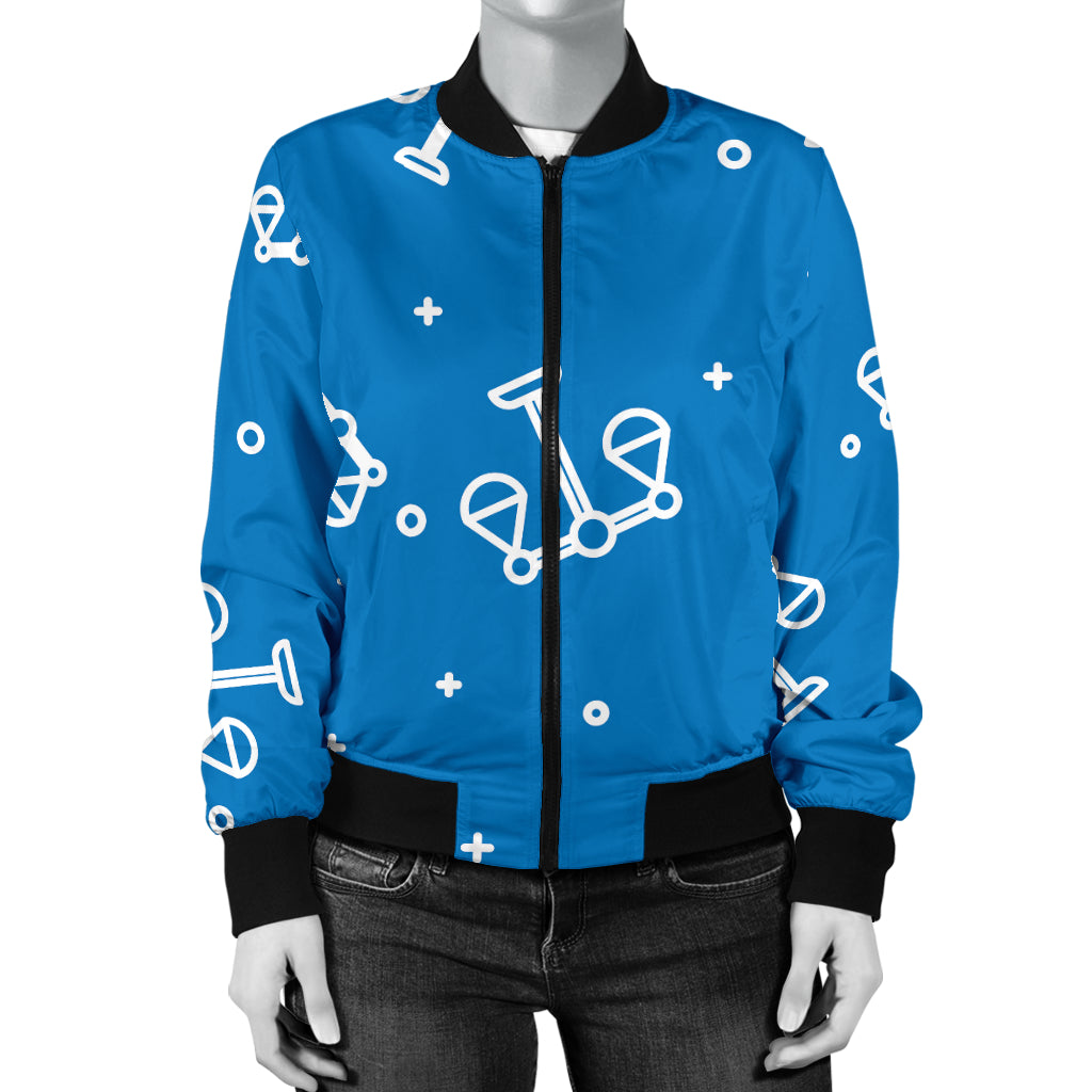Libra Pattern Print Design 05 Women's Bomber Jacket