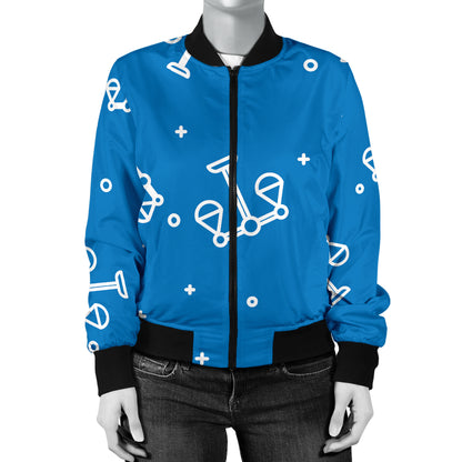Libra Pattern Print Design 05 Women's Bomber Jacket