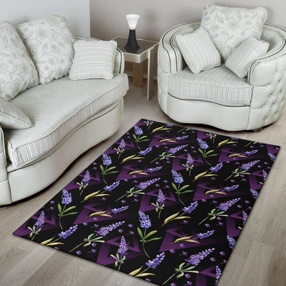 Lavender Pattern Print Design LV07 Area Rugs