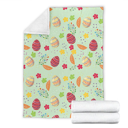 Easter Eggs Pattern Print Design RB07 Fleece Blanket