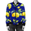 Lemon Pattern Print Design LM06 Women Bomber Jacket