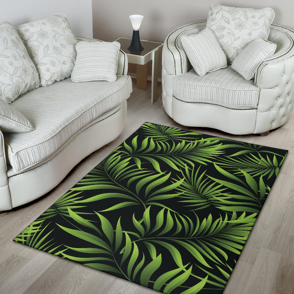 Palm Leaves Pattern Print Design PL07 Area Rugs