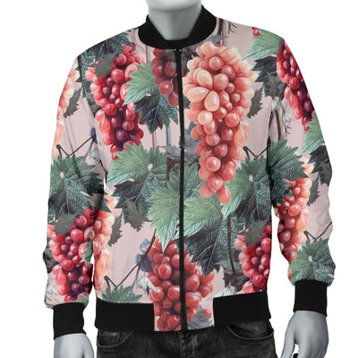Grape Pattern Print Design GP01 Men Bomber Jacket