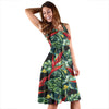 Bird Of Paradise Pattern Print Design BOP06 Midi Dress