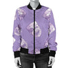 Acting Mask Pattern Print Design 05 Women's Bomber Jacket