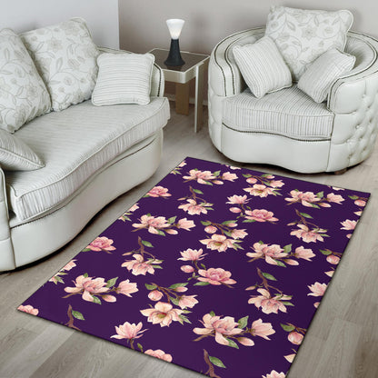 Magnolia Pattern Print Design MAG02 Area Rugs